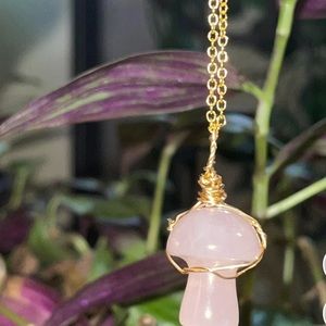 Rose Quartz crystal necklace